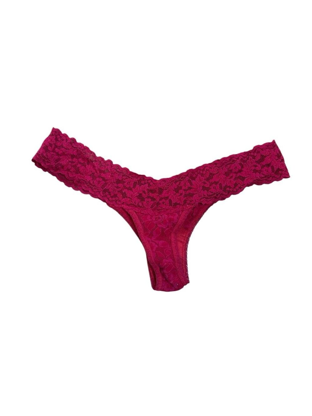 Hanky Panky Hot Pink One Size Low Rise Lace Panty